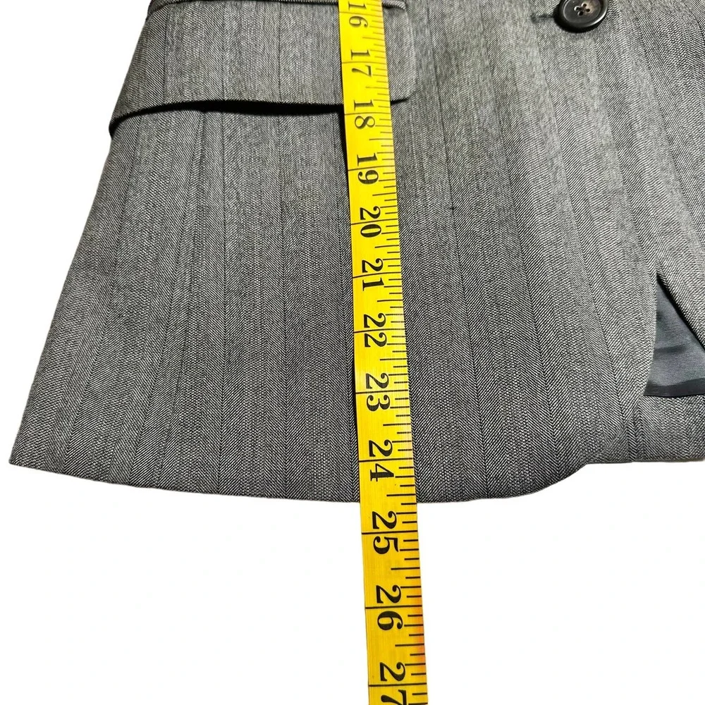 J. Crew | Women | Gray Twill Wool Blend Single Breasted Blazer | Size 0